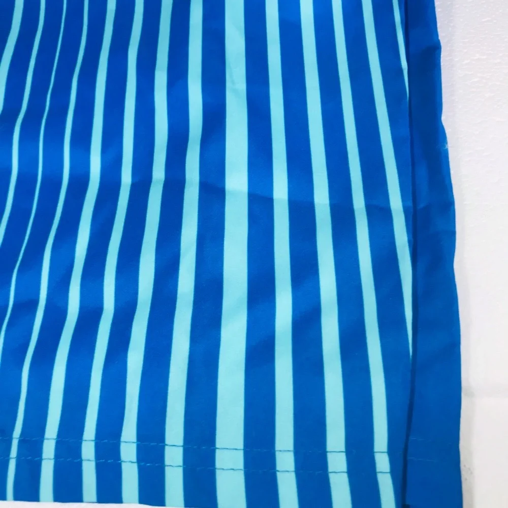Blue Striped Swim trunks Husky XL by Cat & Jack Retro Beach Vacay Summer Pool